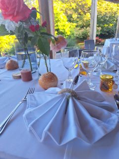 Location de serviettes tissu blanc
